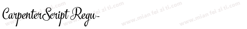 CarpenterScript Regu字体转换